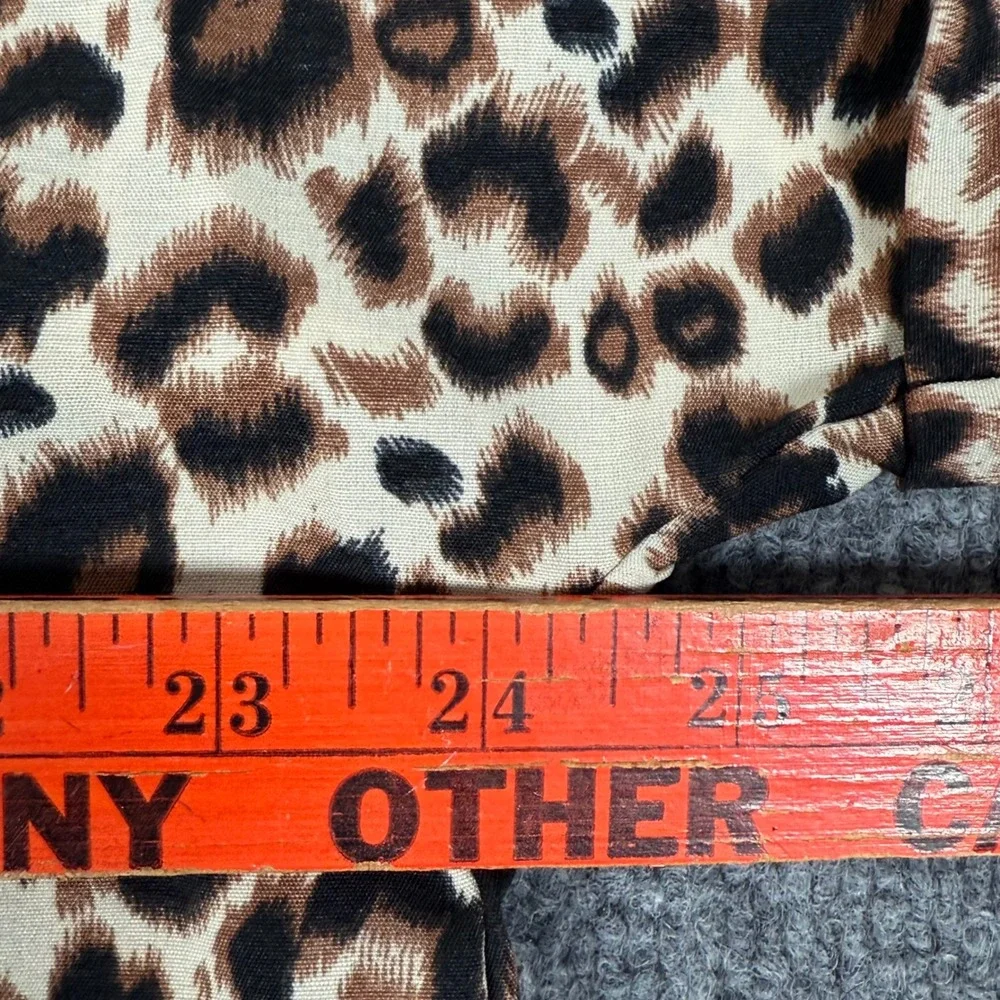 Hapsho 1XL Curve Leopard Print V Neck Short Sleeve Top Tunic Trendy